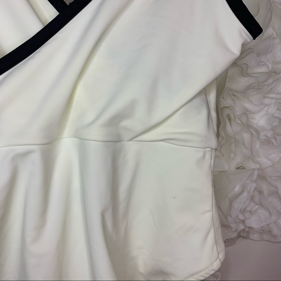 Solid & Striped One Piece Bathing Suit - Picture 6 of 8